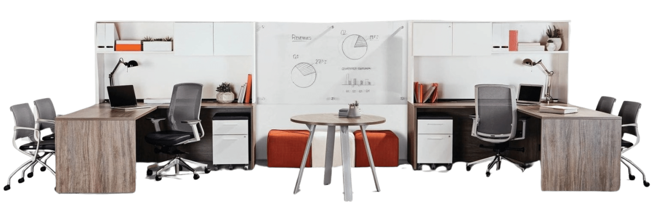 Overlap Desk Desks / Workstations / Private Office Furniture | Office furniture ...