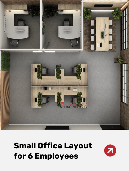 Office furniture supply and installation | Small Office Layout for 6 Employees Small Office Layout for 6 Employees